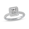 Thumbnail Image 1 of 1.50 CT. T.W. Princess-Cut Diamond Triple Frame Engagement Ring in Platinum (I/SI2)