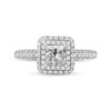 Thumbnail Image 3 of 1.50 CT. T.W. Princess-Cut Diamond Triple Frame Engagement Ring in Platinum (I/SI2)