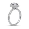 Thumbnail Image 2 of 1.50 CT. T.W. Emerald-Cut Diamond Triple Frame Engagement Ring in Platinum (I/SI2)