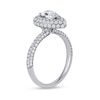 Thumbnail Image 2 of 1.62 CT. T.W. Pear-Shaped Diamond Double Frame Engagement Ring in Platinum (I/SI2)