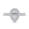 Thumbnail Image 3 of 1.62 CT. T.W. Pear-Shaped Diamond Double Frame Engagement Ring in Platinum (I/SI2)