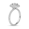 Thumbnail Image 1 of 1.75 CT. T.W. Diamond Triple Cushion-Shaped Frame Engagement Ring in Platinum (I/SI2)