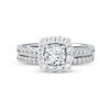 Thumbnail Image 3 of 1.75 CT. T.W. Diamond Scallop Cushion Frame Bridal Set in Platinum (I/SI2)