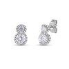 Thumbnail Image 1 of 1.00 CT. T.W. Diamond Frame Double Drop Earrings in 10K White Gold