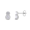Thumbnail Image 2 of 1.00 CT. T.W. Diamond Frame Double Drop Earrings in 10K White Gold