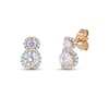 Thumbnail Image 1 of 1.00 CT. T.W. Diamond Frame Double Drop Earrings in 10K Rose Gold