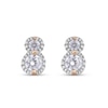 Thumbnail Image 3 of 1.00 CT. T.W. Diamond Frame Double Drop Earrings in 10K Rose Gold