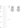 Thumbnail Image 4 of 1.00 CT. T.W. Diamond Frame Double Drop Earrings in 10K Rose Gold