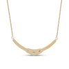 Thumbnail Image 2 of 0.50 CT. T.W. Diamond Curved Bar Necklace in 10K Gold
