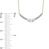 Thumbnail Image 4 of 0.50 CT. T.W. Diamond Curved Bar Necklace in 10K Gold