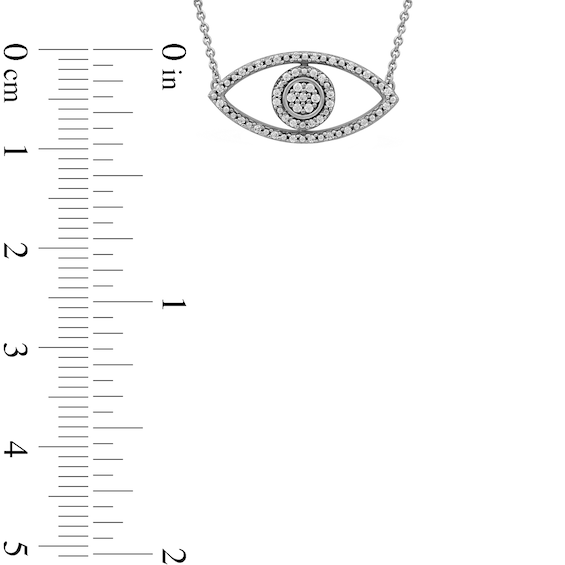 0.10 CT. T.W. Diamond Beaded Evil Eye Necklace in 10K Gold
