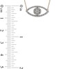 Thumbnail Image 4 of 0.10 CT. T.W. Diamond Beaded Evil Eye Necklace in 10K Gold