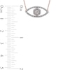 Thumbnail Image 4 of 0.10 CT. T.W. Diamond Beaded Evil Eye Necklace in 10K Rose Gold