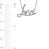 Thumbnail Image 4 of 0.10 CT. T.W. Diamond "Love" with Heart Necklace in 10K White Gold