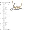 Thumbnail Image 4 of 0.10 CT. T.W. Diamond "Love" with Heart Necklace in 10K Gold