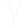 1.00 CT. T.W. Diamond Frame Station "Y" Necklace in 10K White Gold - 18.25"