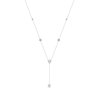 Thumbnail Image 1 of 1.00 CT. T.W. Diamond Frame Station "Y" Necklace in 10K White Gold - 18.25"