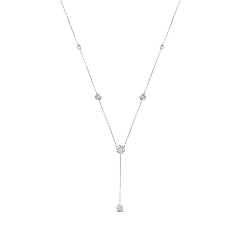 1.00 CT. T.W. Diamond Frame Station "Y" Necklace in 10K Gold