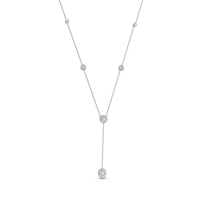 1.00 CT. T.W. Diamond Frame Station "Y" Necklace in 10K Gold