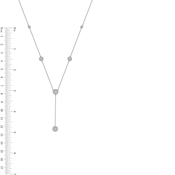 1.00 CT. T.W. Diamond Frame Station "Y" Necklace in 10K Gold