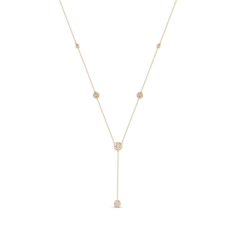 Main Image 2 of 1.00 CT. T.W. Diamond Frame Station "Y" Necklace in 10K Gold - 18.25"