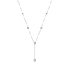 Thumbnail Image 0 of 1.00 CT. T.W. Diamond Frame Station "Y" Necklace in 10K Rose Gold - 18.25"