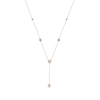 Thumbnail Image 2 of 1.00 CT. T.W. Diamond Frame Station "Y" Necklace in 10K Rose Gold - 18.25"