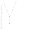 Thumbnail Image 4 of 1.00 CT. T.W. Diamond Frame Station "Y" Necklace in 10K Rose Gold - 18.25"