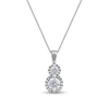 Thumbnail Image 0 of 0.50 CT. T.W. Diamond Frame Double Drop Pendant in 10K White Gold