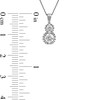 Thumbnail Image 3 of 0.50 CT. T.W. Diamond Frame Double Drop Pendant in 10K White Gold