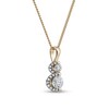 Thumbnail Image 3 of 0.50 CT. T.W. Diamond Frame Double Drop Pendant in 10K Gold