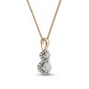 Thumbnail Image 2 of 0.50 CT. T.W. Diamond Frame Double Drop Pendant in 10K Gold