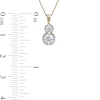 Thumbnail Image 3 of 0.50 CT. T.W. Diamond Frame Double Drop Pendant in 10K Gold