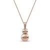 Thumbnail Image 2 of 0.50 CT. T.W. Diamond Frame Double Drop Pendant in 10K Rose Gold