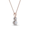 Thumbnail Image 2 of 0.50 CT. T.W. Diamond Frame Double Drop Pendant in 10K Rose Gold
