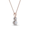 Thumbnail Image 3 of 0.50 CT. T.W. Diamond Frame Double Drop Pendant in 10K Rose Gold