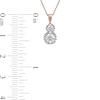 Thumbnail Image 4 of 0.50 CT. T.W. Diamond Frame Double Drop Pendant in 10K Rose Gold