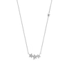 Thumbnail Image 1 of 0.10 CT. T.W. Diamond Star Trio with Offset Accent Celestial Necklace in Sterling Silver