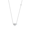 Thumbnail Image 2 of 0.10 CT. T.W. Diamond Star Trio with Offset Accent Celestial Necklace in Sterling Silver