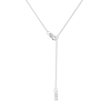 Thumbnail Image 4 of 0.10 CT. T.W. Diamond Star Trio with Offset Accent Celestial Necklace in Sterling Silver
