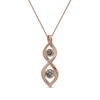 0.20 CT. T.W. Multi-Diamond Duo Cascading Frame Infinity Drop Pendant in Sterling Silver with 14K Rose Gold Plate
