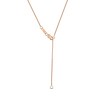 Thumbnail Image 4 of 0.20 CT. T.W. Multi-Diamond Duo Cascading Frame Infinity Drop Pendant in Sterling Silver with 14K Rose Gold Plate