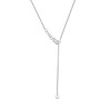 Thumbnail Image 4 of 0.10 CT. T.W. Multi-Diamond Graduated Three Stone "XO" Drop Pendant in Sterling Silver
