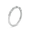 Thumbnail Image 2 of 0.10 CT. T.W. Diamond Wrapped Wedding Band in 10K White Gold