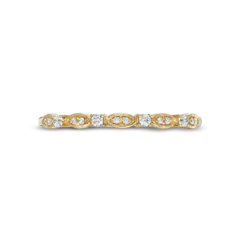 0.10 CT. T.W. Diamond Wrapped Wedding Band in 10K Gold