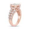 Thumbnail Image 2 of 2.95 CT. T.W. Quad Princess-Cut Diamond Frame Double Row Engagement Ring in 14K Rose Gold