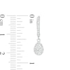 Thumbnail Image 3 of 0.75 CT. T.W. Certified Canadian Pear-Shaped Diamond Frame Drop Earrings in 14K White Gold (I/I2)