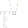 Thumbnail Image 3 of 7.0mm White Lab-Created Sapphire and Diamond Accent Necklace in 10K Gold – 17"