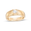 Thumbnail Image 0 of Men's 0.50 CT. Diamond Solitaire Raised Octagon Frame Wedding Band in 10K Gold