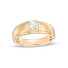 Thumbnail Image 1 of Men's 0.50 CT. Diamond Solitaire Raised Octagon Frame Wedding Band in 10K Gold